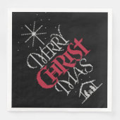 Granny Knit Christelijke Lelijke Vrolijke Kersttru Servet (Voorkant)