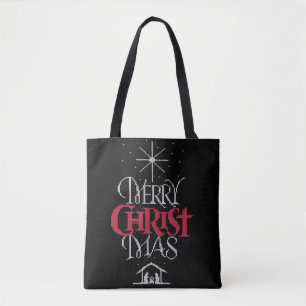 Granny Knit Merry Christus Mas Religieuze Kerstmis Tote Bag