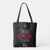 Granny Knit Merry Christus Mas Religieuze Kerstmis Tote Bag (Achterkant)