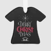 Granny Knit Religieuze Ugly Merry KerstSweater Ornament (achterkant)