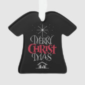 Granny Knit Religieuze Ugly Merry KerstSweater Ornament (voorkant)