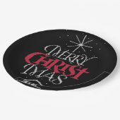 Granny Knit Religieuze Ugly Merry KerstSweater Papieren Bordje (Gekanteld)