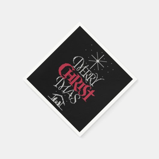 Granny Knit Religieuze Ugly Merry KerstSweater Servet (Hoek)