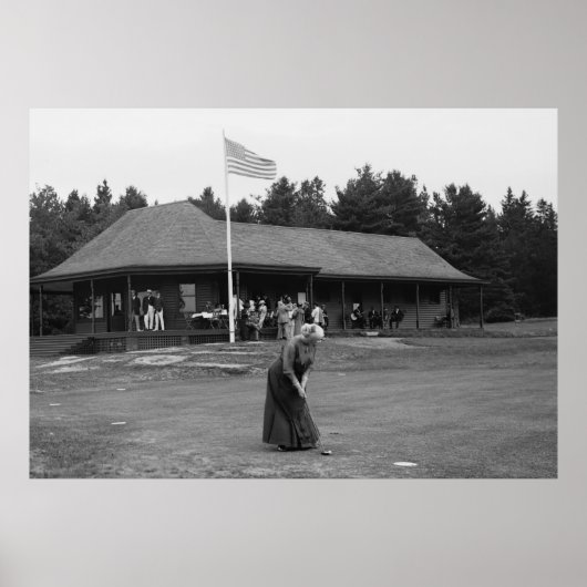 Granny Lines Up a Putt, 1915 Poster (Voorkant)