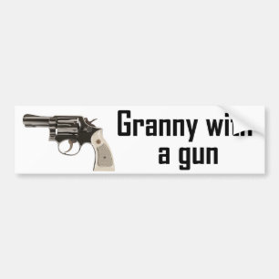 Granny met een Pistool Bumpersticker