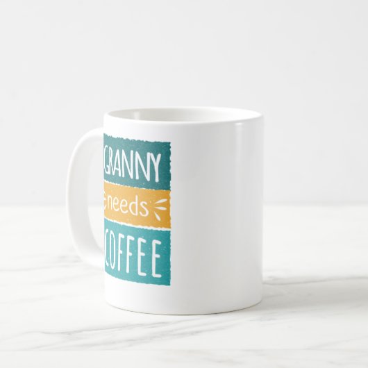 Granny Needs Coffee Mok (Voorkant links)