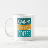 Granny Needs Coffee Mok (Links)