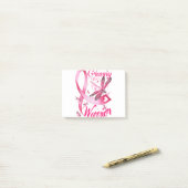Granny of a Warrior Dragonfly Breast Cancer Post-it® Notes (Op bureau)
