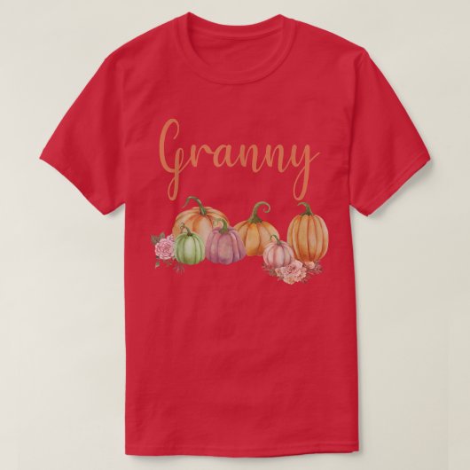 Granny of Little Pumpkin First Birthday Autumn Pum T-shirt (Design voorkant)