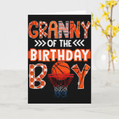 Granny Of The Birthday Boy Basketball Lover Matchi Kaart (Gele Bloem)