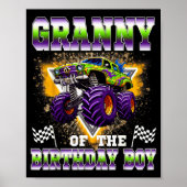 Granny Of The Birthday Boy Monster Truck Birthday  Poster (Voorkant)