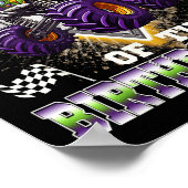 Granny Of The Birthday Boy Monster Truck Birthday  Poster (Hoek)