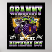 Granny Of The Birthday Boy Monster Truck Birthday  Poster (Voorkant)