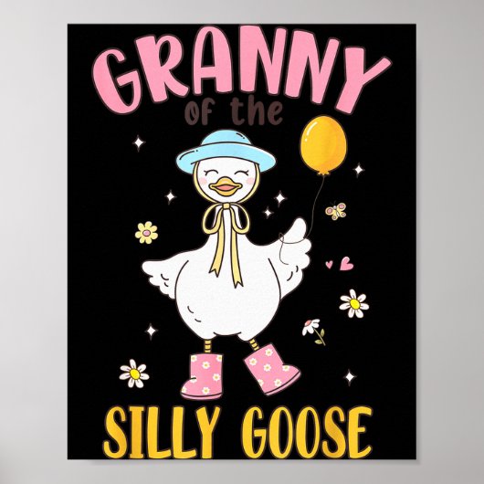 Granny Of The Silly Goose First Birthday Family Ma Poster (Voorkant)
