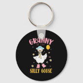Granny Of The Silly Goose First Birthday Family Ma Sleutelhanger (Voorkant)