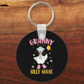 Granny Of The Silly Goose First Birthday Family Ma Sleutelhanger (Voorkant)