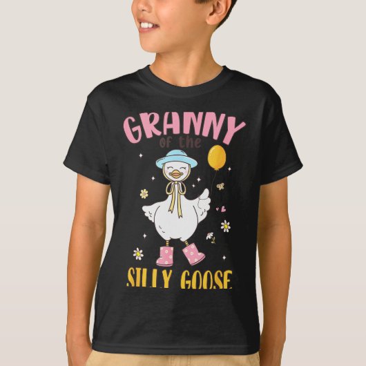 Granny Of The Silly Goose First Birthday Family Ma T-shirt (Voorkant)