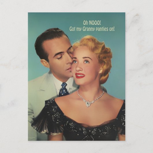 Granny Panties ~ Briefkaart/uitnodigingen Briefkaart (Voorkant)