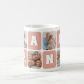 Granny Photo Collage Retro Text 6 Picture Template Koffiemok (Center)