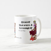 Granny Skewers A Scoundrel-Black Lettering Koffiemok (Voorkant rechts)