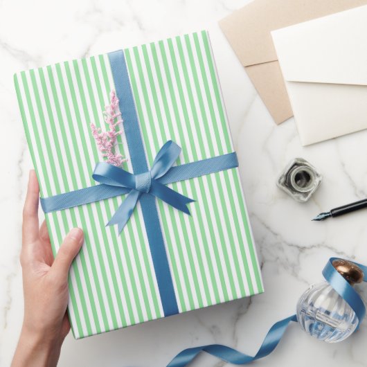 Granny Smith Appel Groen & Witte Strepen Cadeaupapier (Geschenken)
