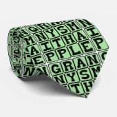 Granny Smith Appel, Kleur en Fruit Stropdas (Opgerold)