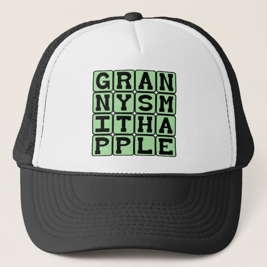 Granny Smith Appel, Kleur en Fruit Trucker Pet (Voorkant)