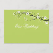 Granny Smith appelbloesems save date/DIY kleur Aankondigingskaart (Voorkant)