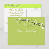 Granny Smith appelbloesems save datum/DIY kleur Aankondigingskaart (Voorkant / Achterkant)