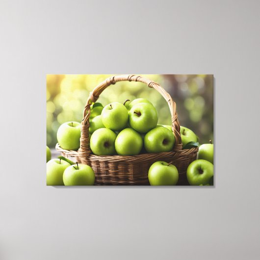 Granny Smith appels Canvas Afdruk (Voorkant)