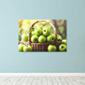 Granny Smith appels Canvas Afdruk (Insitu (Houten vloer))