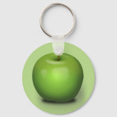 Granny Smith Apple Button Sleutelhanger (Voorkant)