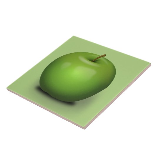Granny Smith Apple Tegeltje (Zijkant)