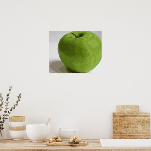 Granny Smith Green Apple Afbeelding Poster (Keuken)