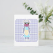 Granny Sock Monkey Briefkaart (Staand voorkant)