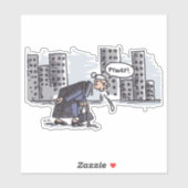 Granny Spitting, contoursticker. Sticker (Vel)