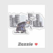 Granny Spitting, contoursticker. Sticker (Vel)