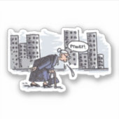 Granny Spitting, contoursticker. Sticker (Voorkant)