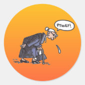 Granny Spitting, kleine ronde stickers (Voorkant)