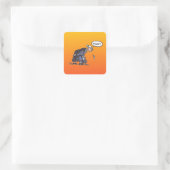 Granny Spitting, kleine vierkante stickers (Tas)