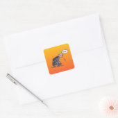 Granny Spitting, kleine vierkante stickers (Envelop)