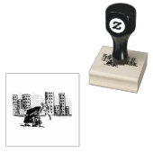 Granny Spitting, rubberen stempel (Gestempeld)