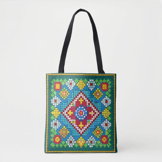 Granny Square Bloomers Tote Bag (Voorkant)