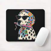 Granny Square Dalmatiër Grappige Dalmatiër Hond Muismat (Met muis)
