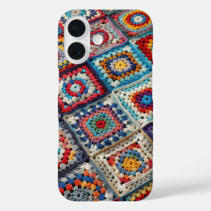 Granny Square gehaakte quilt iPhone 16 Hoesje