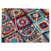 Granny Square gehaakte quilt Groot Cadeauzakje (Achterkant)