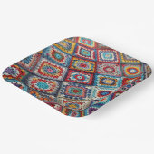 Granny Square gehaakte quilt Papieren Bordje (Gebogen)