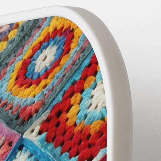 Granny Square gehaakte quilt Pickleball Paddle (Links Detail)
