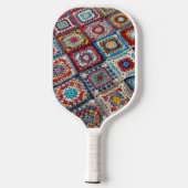 Granny Square gehaakte quilt Pickleball Paddle (Achterkant)