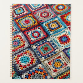 Granny Square gehaakte quilt Planner